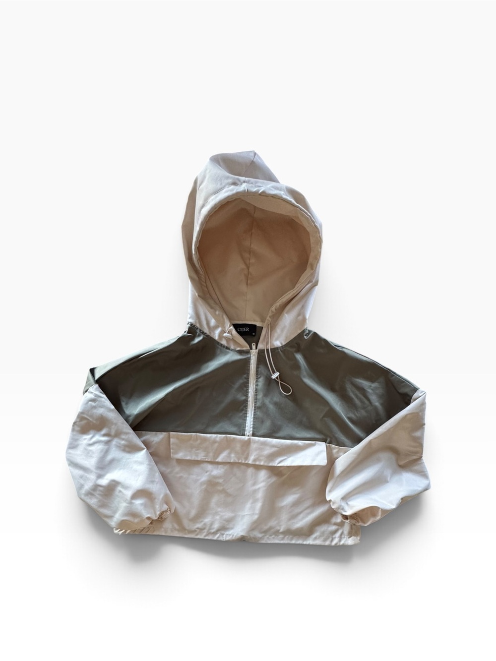 CIDER Women’s Medium Colorblock Anorak Windbreaker Hooded Pullover Jacket